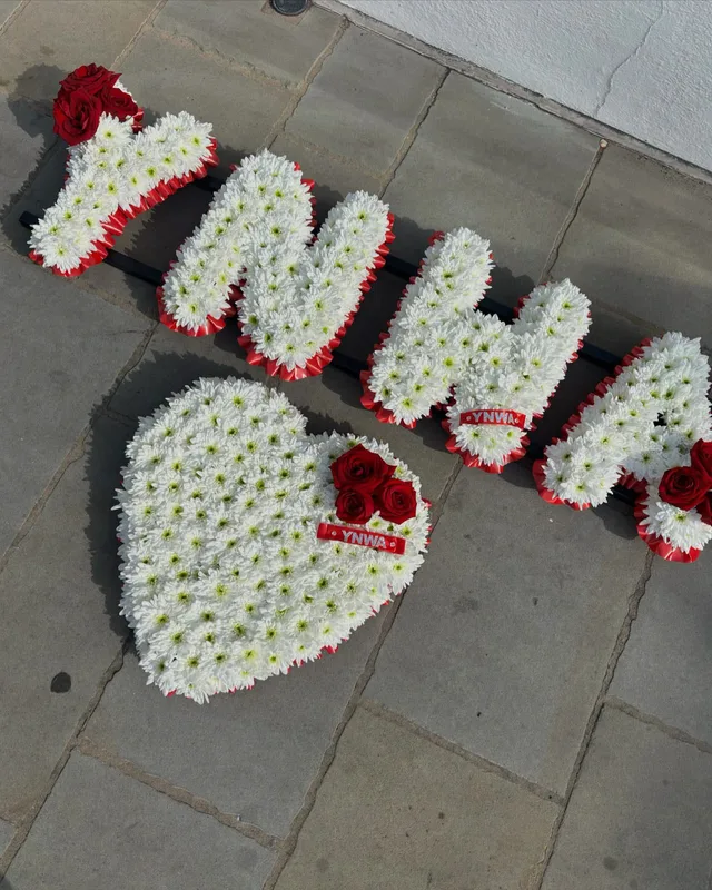 Funeral tribute by Bloom & Blossom